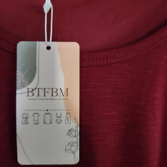 Chic Long Sleeve Red Dress - Picture 4 of 11